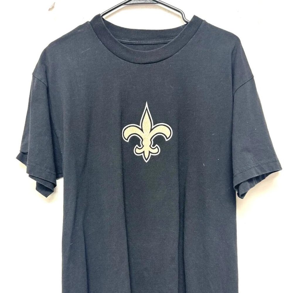 Adidas T-Shirt Black New Orleans Saints Mens Large Short Sleeve